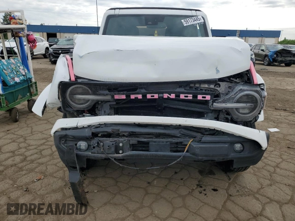 2022 Ford Bronco with VIN 1FMDE5DH5NLA94216, listed as a Copart auction lot 59173445 with 27,626 mi miles and Non repairable. Bid and sale history available at DreamBid. Image 5.