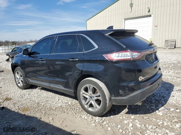 2017 Ford Edge Titanium with VIN 2FMPK4K88HBB18869, listed as a Copart auction lot 46296775 with 136,179 mi miles and Salvage Title. Bid and sale history available at carsss.com. Image 2.