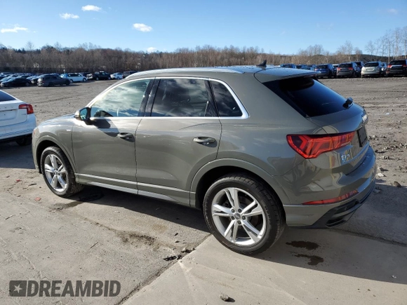 2020 Audi Q3 S line Premium with VIN WA1DECF32L1018403, listed as a Copart auction lot 49996235 with 141,608 mi miles and Clean Title. Bid and sale history available at carsss.com. Image 2.