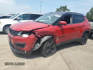 2018 Jeep Compass Latitude z VIN 3C4NJDBB4JT483182, wystawiony jako Copart lot #62232545 z przebiegiem 95 872 mil mil oraz Szkoda całkowita • Salvage title. Historia ofert i sprzedaży dostępna na DreamBid. Obrazek 1.