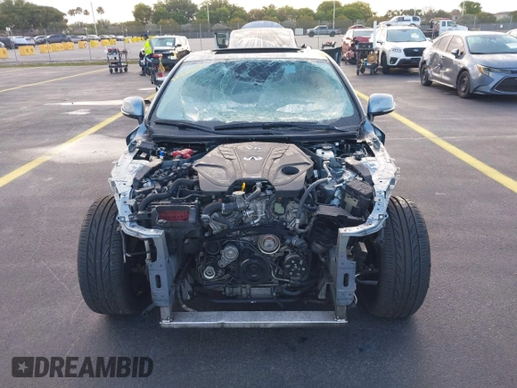 2020 Infiniti Q60 Luxe with VIN JN1EV7EK8LM341026, listed as a IAAI auction lot 42197596 with 54,500 mi miles and . Bid and sale history available at DreamBid. Image 13.