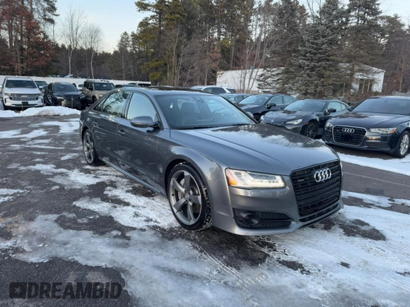 2018 Audi A8 L with VIN WAU44AFD1JN000497, listed as a Copart auction lot 41959925 with 169,713 mi miles and Clean Title. Bid and sale history available at carsss.com. Image 2.