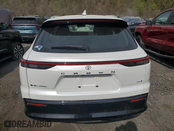 2025 Toyota Crown XLE with VIN JTDACAAJ3S3001296, listed as a Copart auction lot 54757035 with 12,003 mi miles and Salvage title. Bid and sale history available at DreamBid. Image 6.