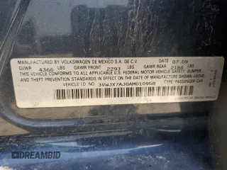2010 Volkswagen Jetta S with VIN 3VWJX7AJ0AM010958, listed as a Copart auction lot 51334955 with 178,684 mi miles and Salvage title. Bid and sale history available at DreamBid. Image 15.