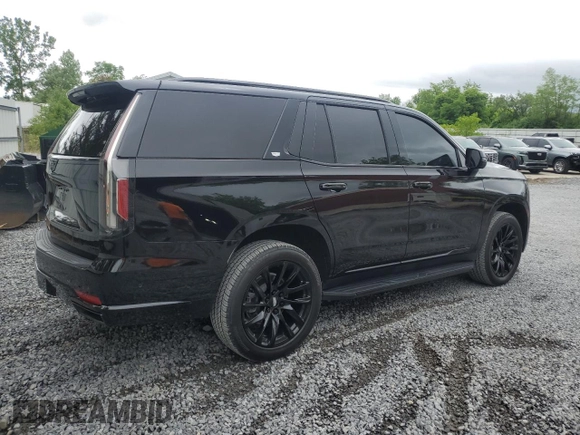 2021 Cadillac Escalade Sport Platinum with VIN 1GYS4GKL7MR338004, listed as a Copart auction lot 61612345 with 47,300 mi miles and Salvage title. Bid and sale history available at DreamBid. Image 3.