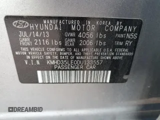 2013 Hyundai Elantra GT with VIN KMHD35LE0DU133557, listed as a Copart auction lot 82299033 with 82,138 mi miles and Salvage Title. Bid and sale history available at carsss.com. Image 12.