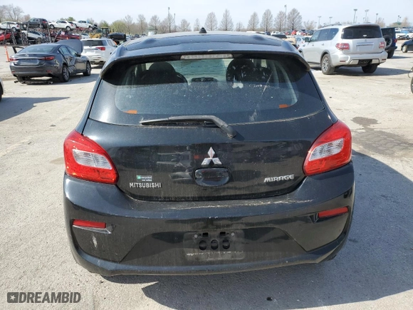 2017 Mitsubishi Mirage ES with VIN ML32A3HJ4HH002029, listed as a Copart auction lot 48679835 with 91,427 mi miles and Salvage Title. Bid and sale history available at carsss.com. Image 6.