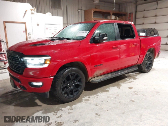 2021 Ram 1500 Laramie z VIN 1C6SRFJT2MN729787, wystawiony jako IAAI lot #42264245 z przebiegiem 81 625 mil mil oraz . Historia ofert i sprzedaży dostępna na DreamBid. Obrazek 19.
