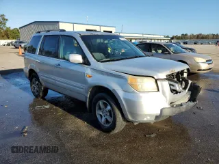 2006 Honda Pilot EX with VIN 5FNYF28446B008729, listed as a Copart auction lot 77075504 with 356,586 mi miles and Salvage Title. Bid and sale history available at DreamBid. Image 4.