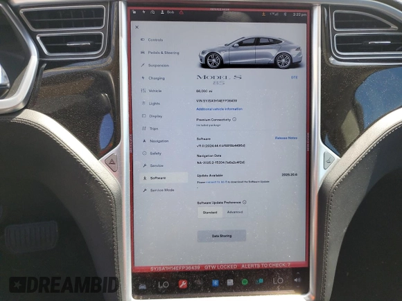 2014 Tesla Model S 60 z VIN 5YJSA1H14EFP36439, wystawiony jako Copart lot #65833035 z przebiegiem 66 090 mil mil oraz Czysty tytuł • Clean title. Historia ofert i sprzedaży dostępna na DreamBid. Obrazek 9.