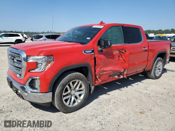 2020 GMC Sierra 1500 SLT with VIN 3GTP8DED3LG324005, listed as a Copart auction lot 52214755 with 72,397 mi miles and Salvage title. Bid and sale history available at DreamBid. Image 1.