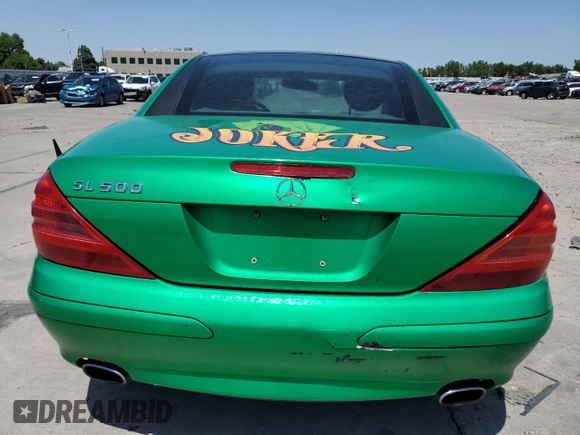 2006 Mercedes-Benz SL 500 with VIN WDBSK75F06F109541, listed as a Copart auction lot 61430545 with 106,428 mi miles and Salvage title. Bid and sale history available at DreamBid. Image 6.