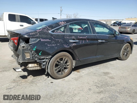 2016 Hyundai Sonata SE with VIN 5NPE24AF0GH419165, listed as a Copart auction lot 48587005 with 34,499 mi miles and Salvage Title. Bid and sale history available at carsss.com. Image 3.