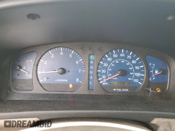 2002 Toyota Sienna LE with VIN 4T3ZF13C32U492992, listed as a Copart auction lot 81666964 with 209,215 mi miles and Salvage Title. Bid and sale history available at carsss.com. Image 9.