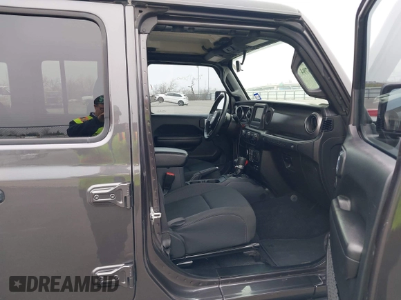 2021 Jeep Wrangler Unlimited Willys with VIN 1C4HJXDM4MW825094, listed as a IAAI auction lot 41515794 with 41,653 mi miles and . Bid and sale history available at DreamBid. Image 5.