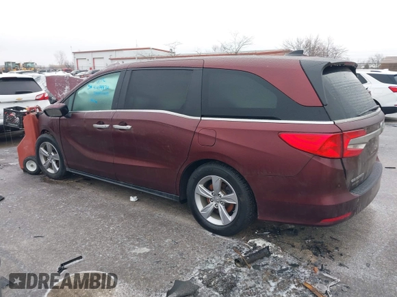 2020 Honda Odyssey EX-L with VIN 5FNRL6H75LB045105, listed as a IAAI auction lot 41499974 with 90,469 mi miles. Bid and sale history available at carsss.com. Image 3.