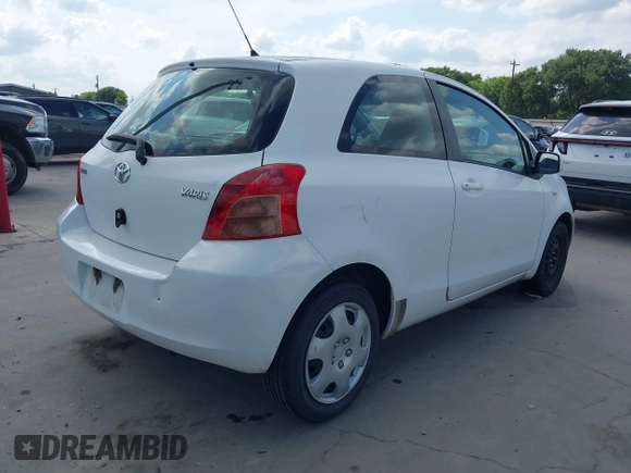 2008 Toyota Yaris with VIN JTDJT923085188881, listed as a IAAI auction lot 42157247 with 125,790 mi miles. Bid and sale history available at carsss.com. Image 4.