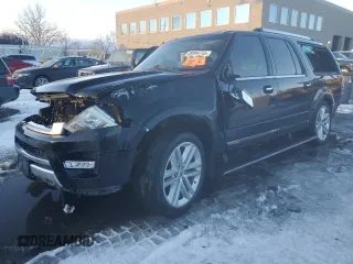 2016 Ford Expedition EL Platinum with VIN 1FMJK1MT8GEF52136, listed as a Copart auction lot 88994755 with 0 mi miles and Salvage Title. Bid and sale history available at carsss.com. Image 1.