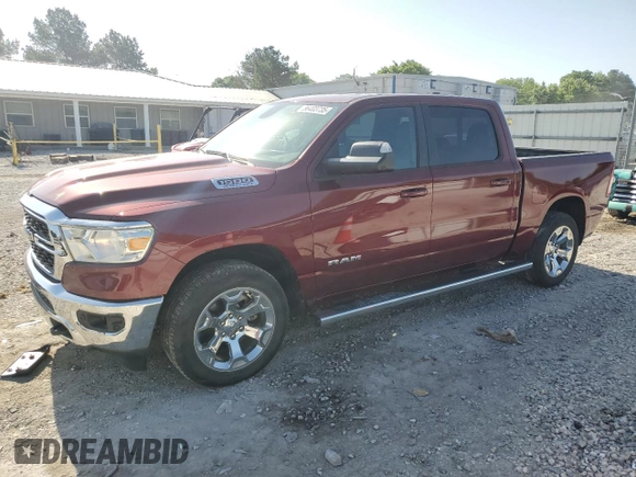 2022 Ram 1500 Big Horn with VIN 1C6SRFFT6NN381504, listed as a Copart auction lot 56403735 with 30,043 mi miles and Salvage title. Bid and sale history available at DreamBid. Image 1.