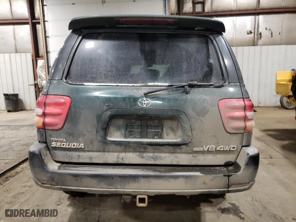 2001 Toyota Sequoia Limited with VIN 5TDBT48A01S021269, listed as a Copart auction lot 43357095 with 305,173 mi miles and Salvage Title. Bid and sale history available at carsss.com. Image 6.