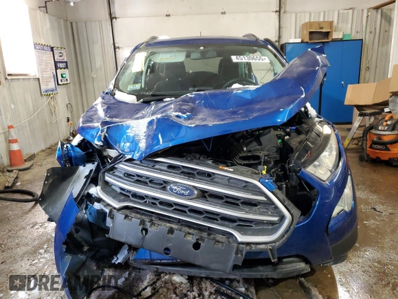 2019 Ford EcoSport SE with VIN MAJ6S3GLXKC265649, listed as a Copart auction lot 45130655 with 10,666 mi miles and Salvage Title. Bid and sale history available at carsss.com. Image 5.