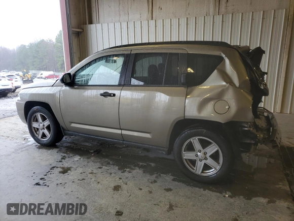 2007 Jeep Compass Sport with VIN 1J8FT47W17D118637, listed as a Copart auction lot 44781105 with 118,391 mi miles and Salvage Title. Bid and sale history available at carsss.com. Image 2.