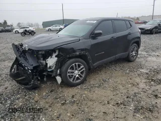 2019 Jeep Compass Sport with VIN 3C4NJCAB1KT850956, listed as a Copart auction lot 47851285 with 26,301 mi miles and Salvage title. Bid and sale history available at DreamBid. Image 1.