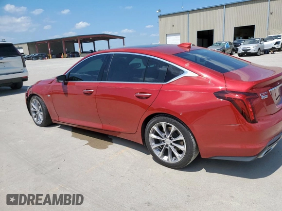 2020 Cadillac CT5 Premium Luxury with VIN 1G6DN5RK3L0139678, listed as a Copart auction lot 58495065 with 76,105 mi miles and Salvage title. Bid and sale history available at DreamBid. Image 2.