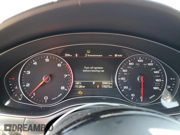 2014 Audi A6 Premium Plus with VIN WAUDFAFC6EN122800, listed as a Copart auction lot 57703495 with 176,272 mi miles and Clean title. Bid and sale history available at DreamBid. Image 9.