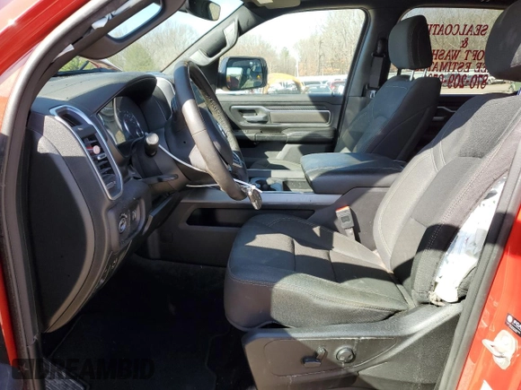 2025 Ram 1500 Big Horn z VIN 1C6SRFFP8SN506775, wystawiony jako Copart lot #48783565 z przebiegiem 24 903 mil mil oraz Szkoda całkowita • Salvage title. Historia ofert i sprzedaży dostępna na DreamBid. Obrazek 7.