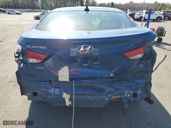 2014 Hyundai Elantra SE with VIN KMHDH4AE0EU053966, listed as a Copart auction lot 47982645 with 104,330 mi miles and Salvage Title. Bid and sale history available at carsss.com. Image 6.