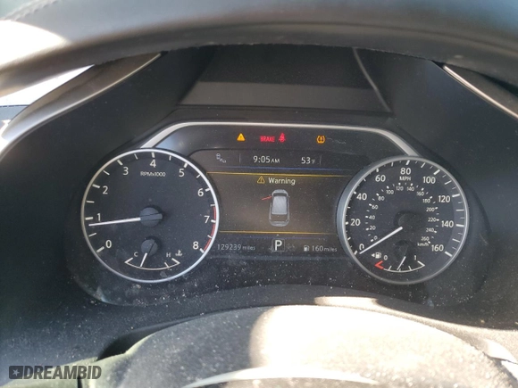 2018 Nissan Murano Platinum with VIN 5N1AZ2MH5JN129485, listed as a Copart auction lot 48020535 with 129,239 mi miles and Salvage Title. Bid and sale history available at carsss.com. Image 9.