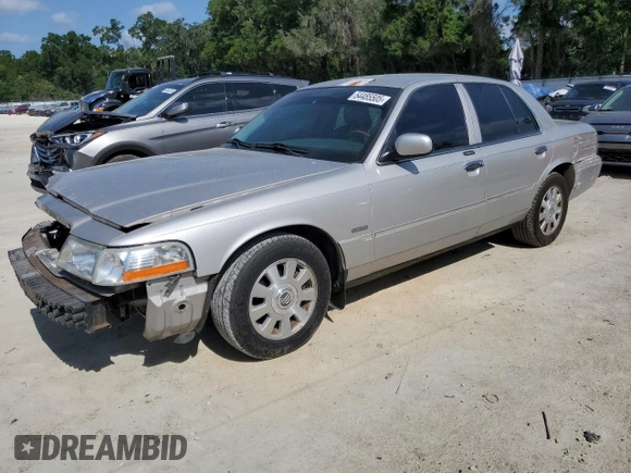 2003 Mercury Grand Marquis LS Premium with VIN 2MEHM75W63X697725, listed as a Copart auction lot 54485505 with 129,194 mi miles and Salvage Title. Bid and sale history available at DreamBid. Image 1.