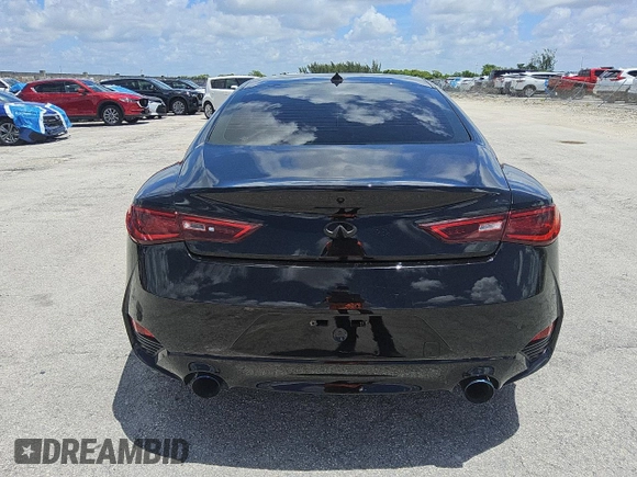 2017 Infiniti Q60 Red Sport 400 with VIN JN1FV7EL1HM701080, listed as a Copart auction lot 61176515 with 97,465 mi miles and Clean title. Bid and sale history available at DreamBid. Image 6.
