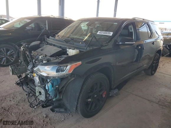 2018 Chevrolet Traverse Premier with VIN 1GNERKKW6JJ283578, listed as a Copart auction lot 48340035 with 104,124 mi miles and Salvage Title. Bid and sale history available at carsss.com. Image 1.
