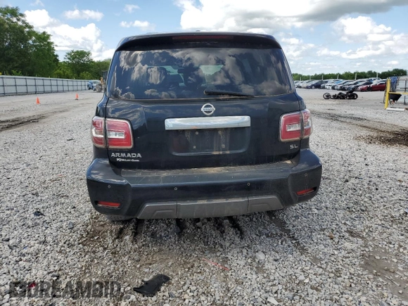 2020 Nissan Armada SL with VIN JN8AY2NC3L9618493, listed as a Copart auction lot 52417744 with 124,939 mi miles and Salvage Title. Bid and sale history available at carsss.com. Image 6.