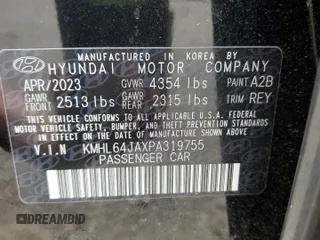 2023 Hyundai Sonata SEL z VIN KMHL64JAXPA319755, wystawiony jako Copart lot #54229205 z przebiegiem 28 884 mil mil oraz Szkoda całkowita • Salvage title. Historia ofert i sprzedaży dostępna na DreamBid. Obrazek 12.