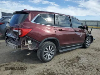2021 Honda Pilot EX-L with VIN 5FNYF6H51MB060655, listed as a Copart auction lot 46318785 with Not Provided miles and Salvage Title. Bid and sale history available at DreamBid. Image 3.