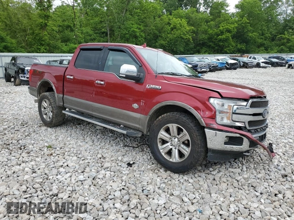 2018 Ford F-150 XL with VIN 1FTEW1EG7JFC04065, listed as a Copart auction lot 60716365 with 150,355 mi miles and Salvage title. Bid and sale history available at DreamBid. Image 4.