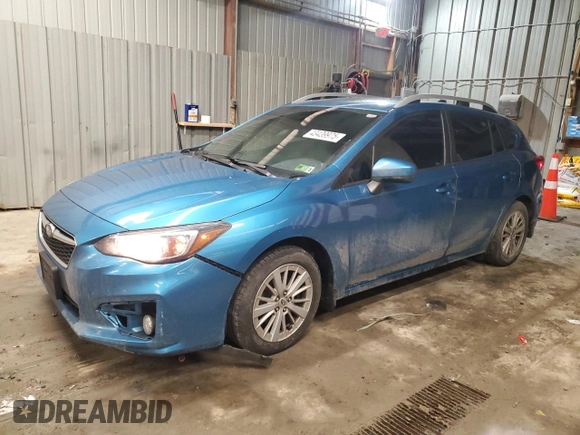 2018 Subaru Impreza Premium z VIN 4S3GTAD63J3708513, wystawiony jako Copart lot #43439975 z przebiegiem 134 369 mil mil oraz Szkoda całkowita • Salvage title. Historia ofert i sprzedaży dostępna na DreamBid. Obrazek 1.