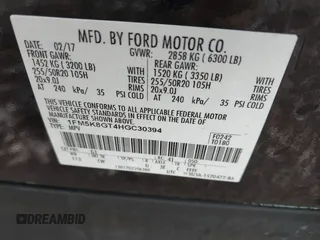 2017 Ford Explorer Sport with VIN 1FM5K8GT4HGC30394, listed as a IAAI auction lot 42385089 with 116,698 mi miles and . Bid and sale history available at DreamBid. Image 9.