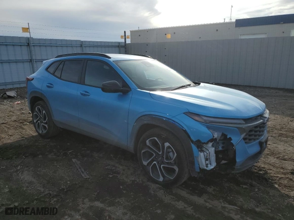 2025 Chevrolet Trax 2RS with VIN KL77LJEP7SC100287, listed as a Copart auction lot 46829315 with 1,184 mi miles and Salvage Title. Bid and sale history available at carsss.com. Image 4.
