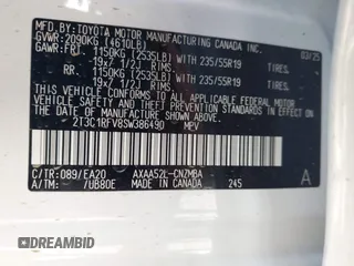 2025 Toyota RAV4 XLE Premium with VIN 2T3C1RFV8SW386490, listed as a IAAI auction lot 42562230 with 3,128 mi miles and . Bid and sale history available at DreamBid. Image 9.