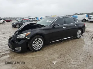 2015 Infiniti Q70 with VIN JN1BY1PPXFM600524, listed as a Copart auction lot 43150975 with 146,839 mi miles and Salvage Title. Bid and sale history available at DreamBid. Image 1.