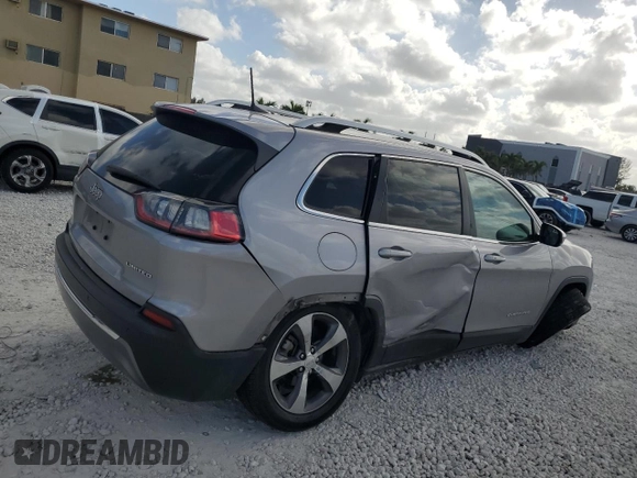 2020 Jeep Cherokee Limited with VIN 1C4PJLDB2LD577103, listed as a Copart auction lot 51555725 with 170,878 mi miles and Salvage title. Bid and sale history available at DreamBid. Image 3.