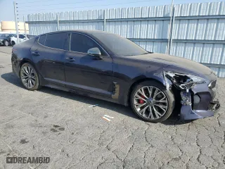 2020 Kia Stinger GT with VIN KNAE35LC0L6086859, listed as a Copart auction lot 58713924 with 38,837 mi miles and Salvage Title. Bid and sale history available at carsss.com. Image 4.