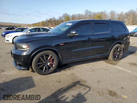 2018 Dodge Durango SRT with VIN 1C4SDJGJ0JC266264, listed as a Copart auction lot 47618075 with 64,723 mi miles and Salvage title. Bid and sale history available at DreamBid. Image 1.