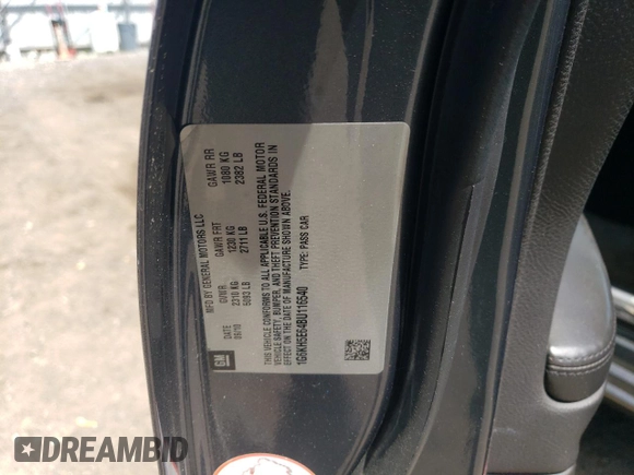 2011 Cadillac DTS Premium Collection z VIN 1G6KH5E64BU116540, wystawiony jako Copart lot #55257305 z przebiegiem 108 360 mil mil oraz Szkoda całkowita • Salvage title. Historia ofert i sprzedaży dostępna na DreamBid. Obrazek 12.