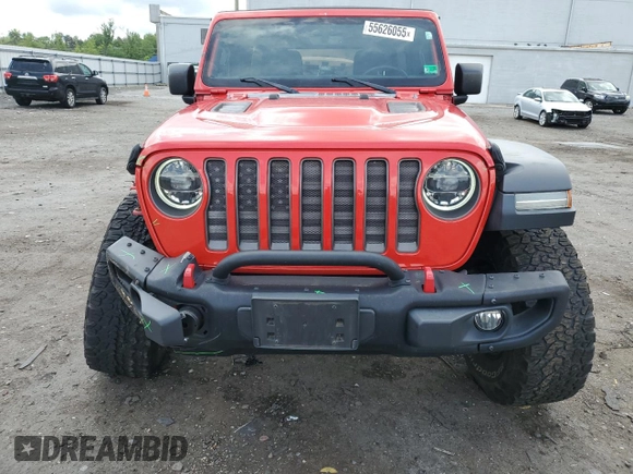 2018 Jeep Wrangler Unlimited Rubicon z VIN 1C4HJXFN3JW279812, wystawiony jako Copart lot #55626055 z przebiegiem 53 115 mil mil oraz Szkoda całkowita • Salvage title. Historia ofert i sprzedaży dostępna na DreamBid. Obrazek 5.