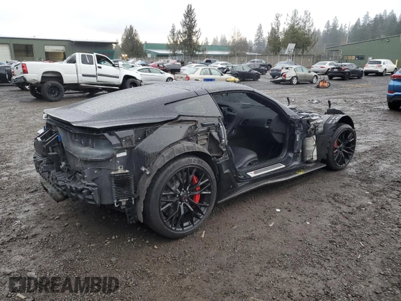2017 Chevrolet Corvette Z06 1LZ with VIN 1G1YP2D65H5603316, listed as a Copart auction lot 88486525 with 50,236 mi miles and Clean Title. Bid and sale history available at carsss.com. Image 3.